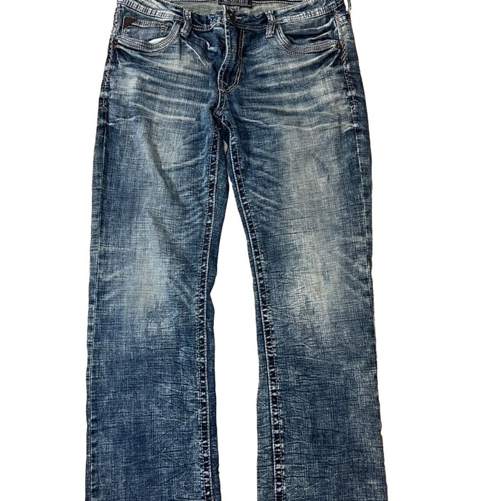 Salvage Supply Mens Jeans Mayhem Straight Regular 33 R Buckle Boot